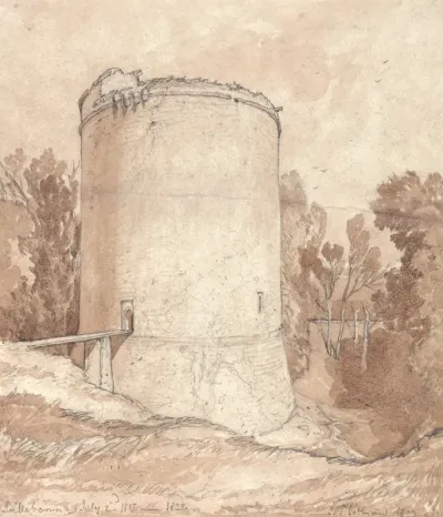 Round Tower Castle Of Lillebonne Normandy