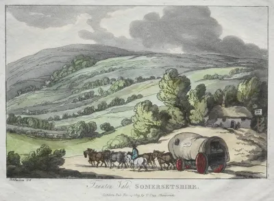 Rowlandsons Sketches From Nature Taunton Vale Somersetshire
