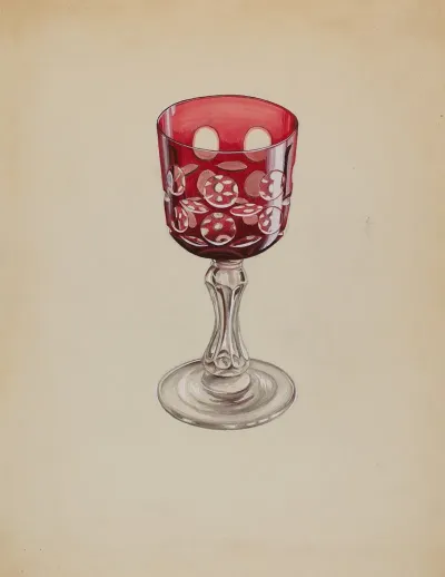 Ruby Case Glass Goblet