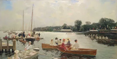 Ruderregatta Auf Der Ausenalster Hamburg