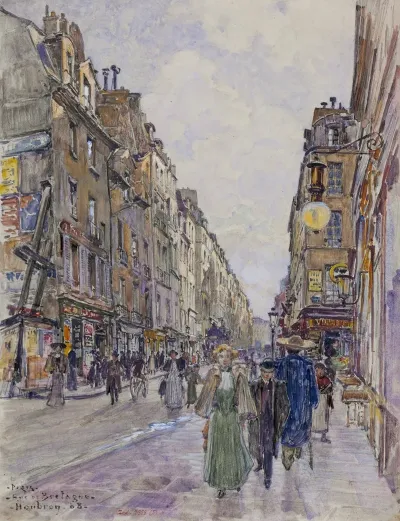 Rue De Bretagne En 1908 3eme Arrondissement