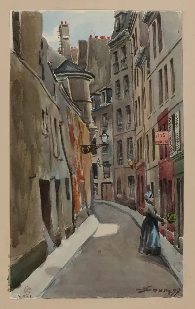 Rue De Lhote De Ville Derriere Lhotel De Sens Prise De La Rue Des Nonnains Dhyeres