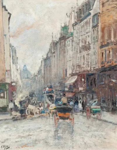 Rue De Seine Towards The Grand Palais Paris