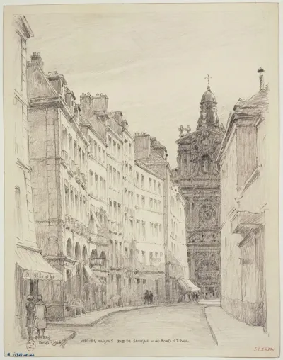 Rue De Sevigne A Gauche Rue Dormesson Et Au Fond Leglise Saint Paul Saint Louis