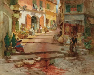 Rue Droite Dans Le Vieux Nice