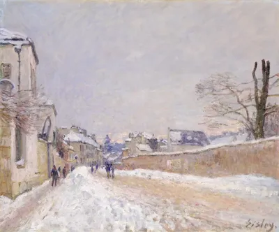 Rue Eugene Moussoir At Moret Winter