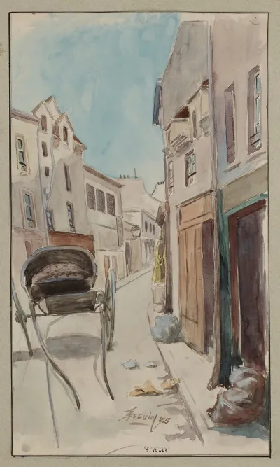 Rue Saint Medard Donnant Sur La Rue Mouffetard En 1895