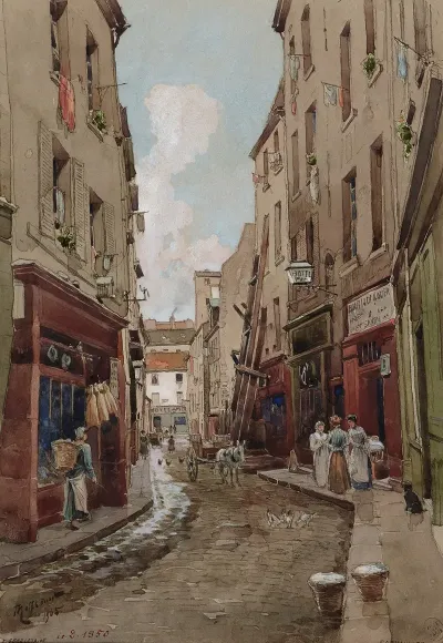 Rue Saint Medard En 1905 En Direction De La Rue Mouffetard