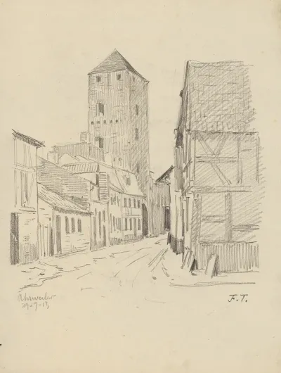 Ruelle Et Tour Carree A Ahrweiler Rhenanie Palatinat