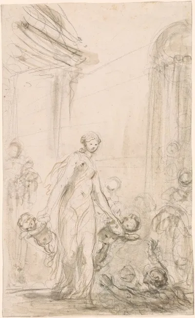 Ruggiero And Alcina At The Bath