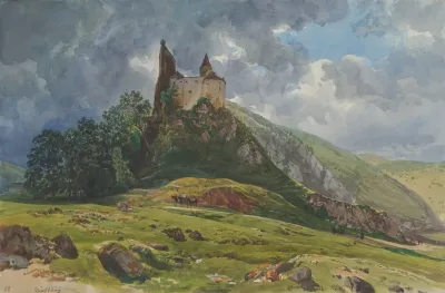Ruin Of Burg Schachenstein At Thorl In Styria