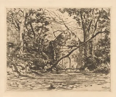 Ruine Aan Een Vijver Lage Vuursche 2