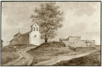 Ruine Van Een Kerk In La Manche