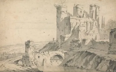 Ruined Castle On A River