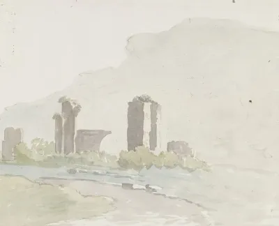 Ruines Aan Voet Van Berg Tussen Itri En Gaeta