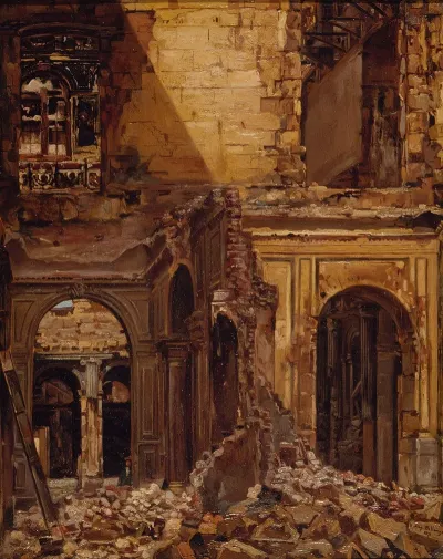Ruines Des Tuileries Apres Lincendie De 1871