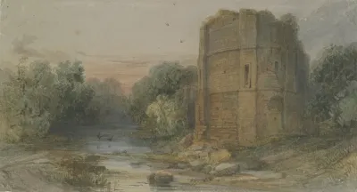 Ruins By A Stream