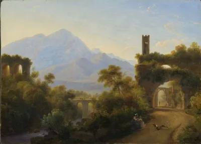 Ruins In An Italian Landscape