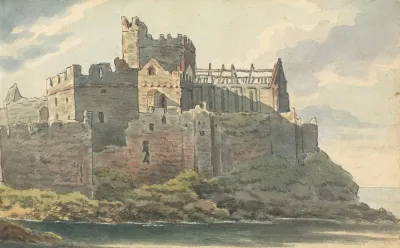 Ruins Of A Castle On A Rocky Coastline