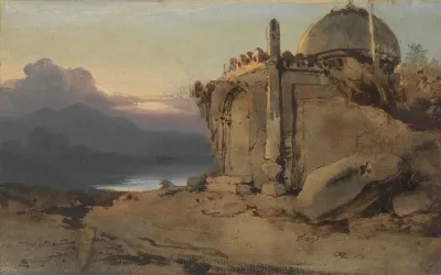 Ruins Of A Temple Sunset