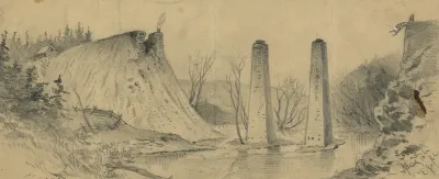 Ruins Of The Acquia Creek And Fredericksburg R R Bridge Over Potomac Creek