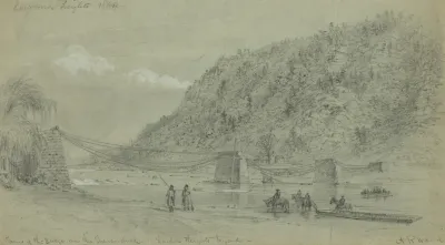 Ruins Of The Bridge Over The Shenandoah Loudon Heights Beyond