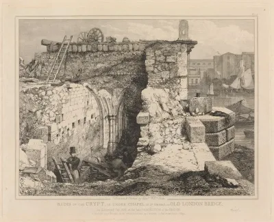 Ruins Of The Crypt Of St Thomas On Old London Bridge