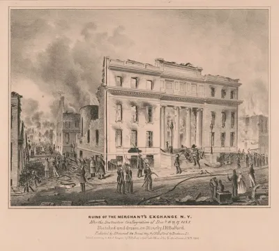 Ruins Of The Merchants Exchange N Y After The Destructive Conflagration Of Decbr 16 17 1835