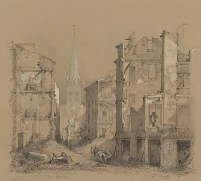 Ruins Of The Saint Cloud Church At The Siege Of Paris