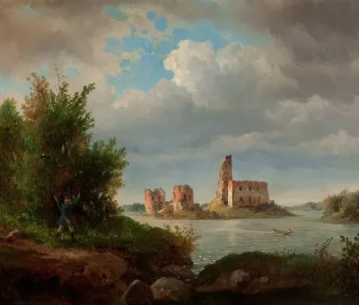 Ruins Of The Trakai Island Castle