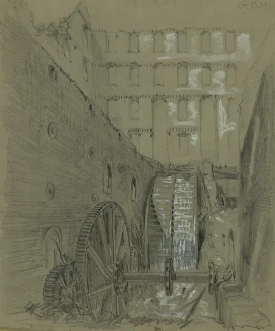Ruins Of The Water Wheel In Gallego Flour Mills Richmond Va