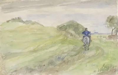 Ruiter Op Een Landweg