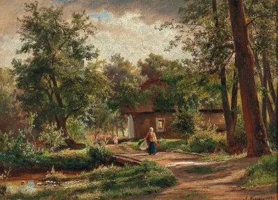 Rural Idyll Mother Returning Home