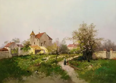 Rural Scene In The Barbizon Suburbs