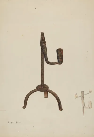 Rush Holder With Candle Socket