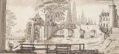 Rustic Scene With Mill And Pond