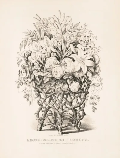 Rustic Stand Of Flowers
