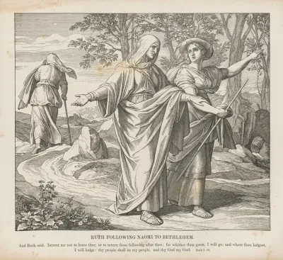 Ruth Following Naomi To Bethlehem
