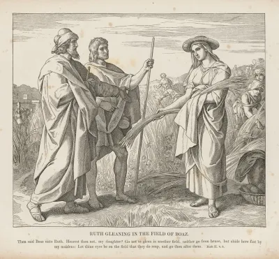 Ruth Gleaning In The Field Of Boaz