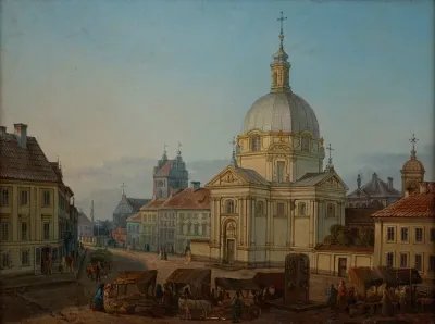 Rynek Nowego Miasta Z Kosciolem Sakramentek