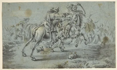 Rytterslagscene Med Tyrkere