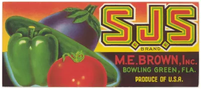 S J S Brand Produce Label