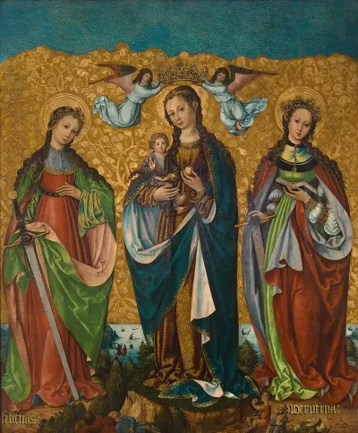 Sacra Conversazione Mary With The Child St Felicity Of Carthage And St Perpetua