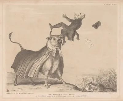 Sad Occurence Near Exeter A Bishop Tossed By A Bull And Worried By A Martin