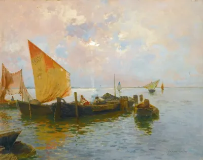 Sailing Boats On The Lagoon Venice