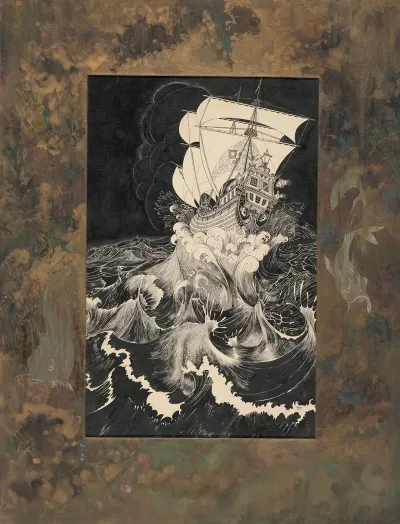Sailing Ship At Sea