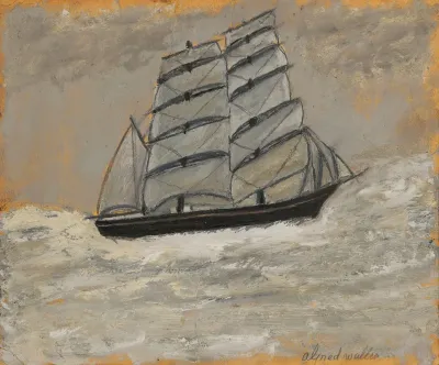 Sailing Ship In A Stormy Sea