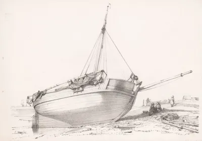 Sailing Ship On The Beach 2