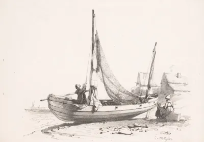 Sailing Ship On The Beach
