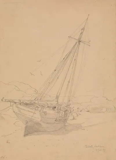 Sailing Ship On The Shore Tarbert Loch Fyne